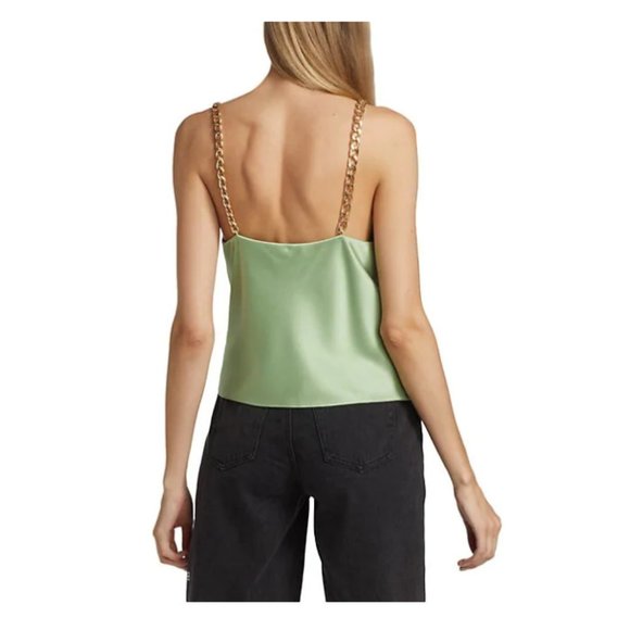 NEW Alice + Olivia, Size Medium, Harmony Draped Tank Top - Seafoam - Picture 4 of 7